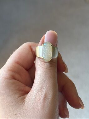 Kendra Scott Harrison Iridescent Druzy Cocktail Ring - Size 8